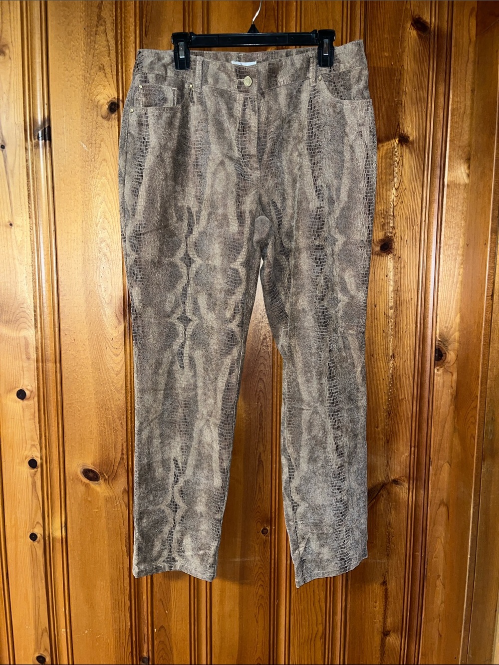 Chico's Brown Metallic Corduroy Women’s  Pants